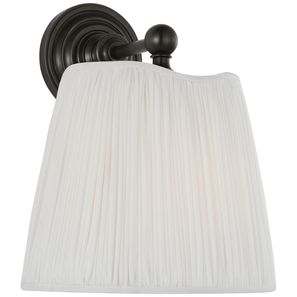 Matos 11" Sconce | Bronze | Silk Pleat Shade