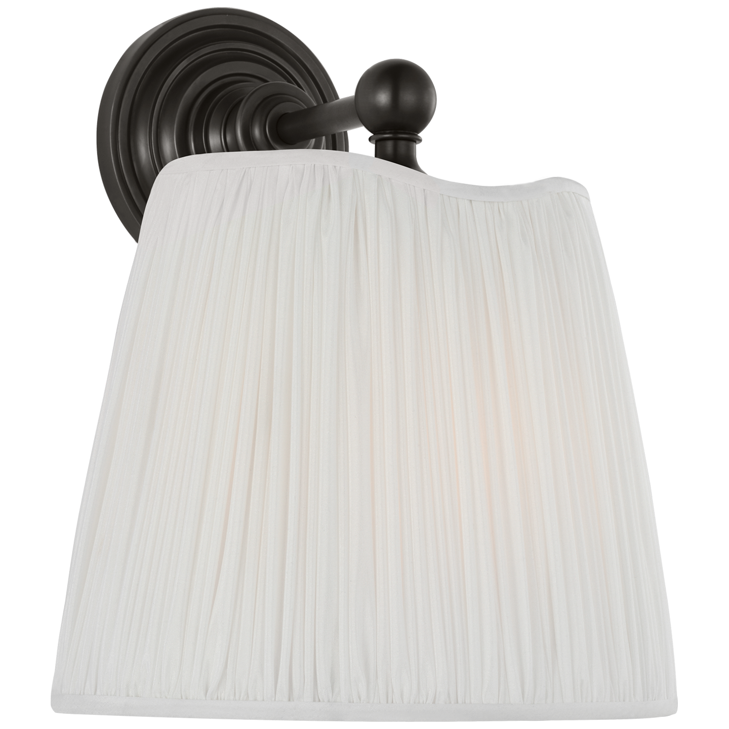 Matos 11" Sconce | Bronze | Silk Pleat Shade