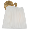 Matos 11" Sconce | Hand-Rubbed Antique Brass | Silk Pleat Shade