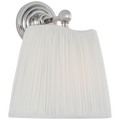Matos 11" Sconce | Polished Nickel | Silk Pleat Shade