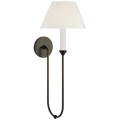 Ingela 24" Single Sconce | Modern Iron | Silk Pleat Shade