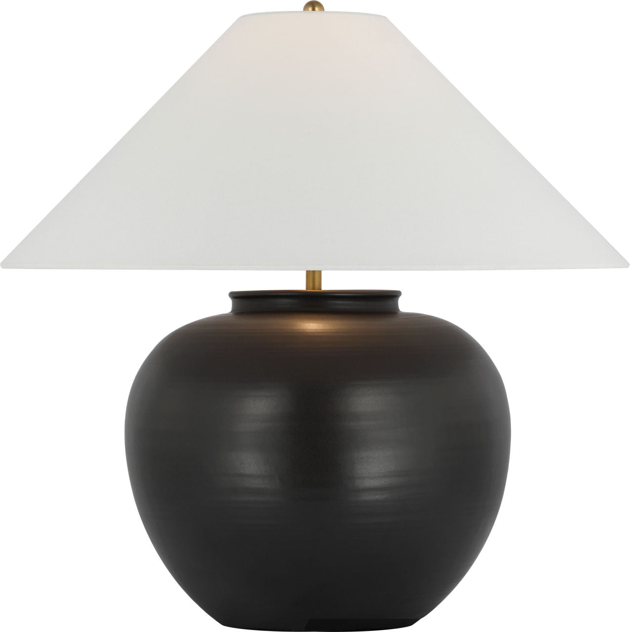 Casey Medium Table Lamp | Matte Black | Linen Shade