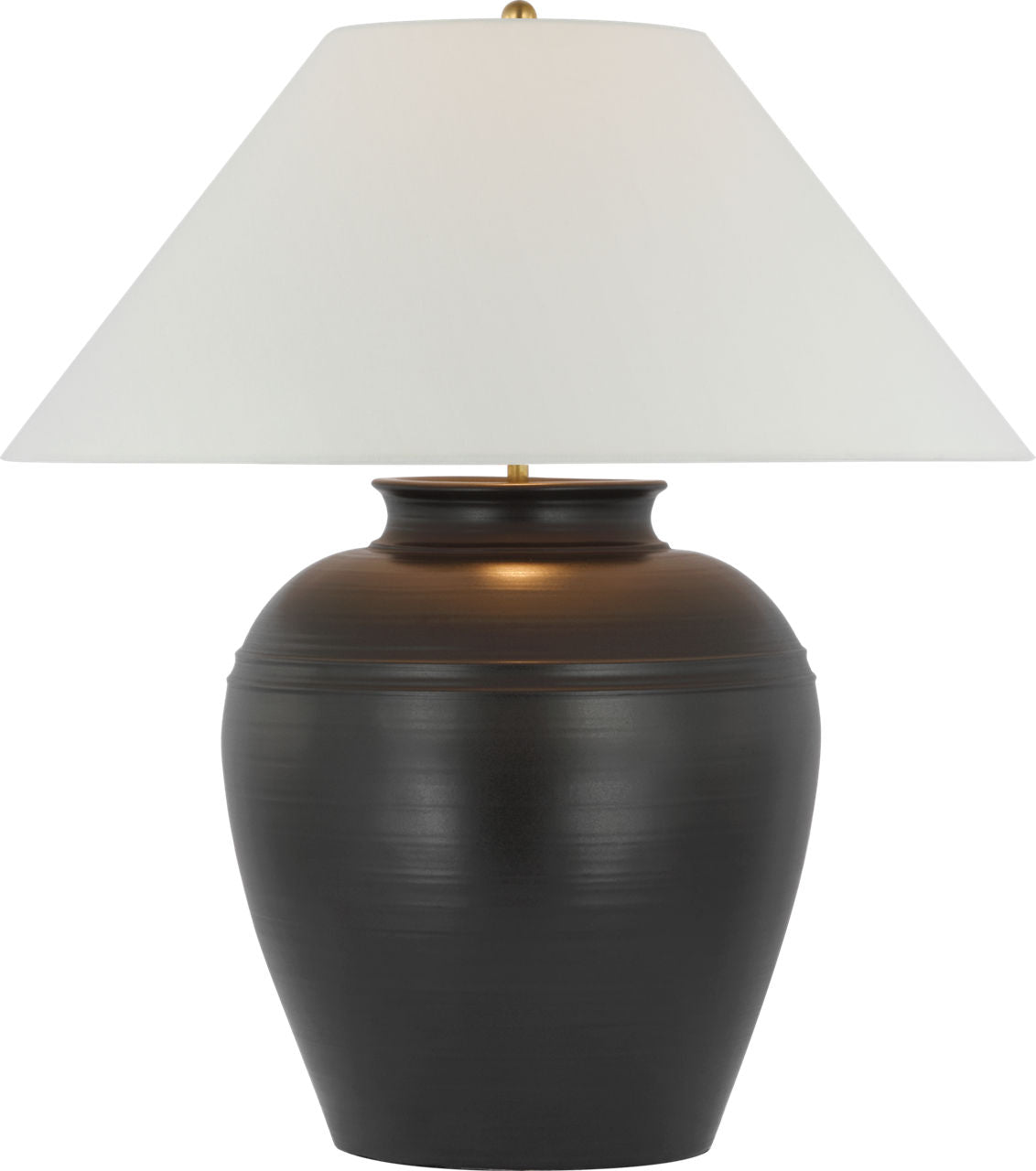 Prado Medium Table Lamp | Matte Black | Linen Shade
