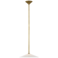Ponce 13" Pendant | Hand-Rubbed Antique Brass | Milk White Glass