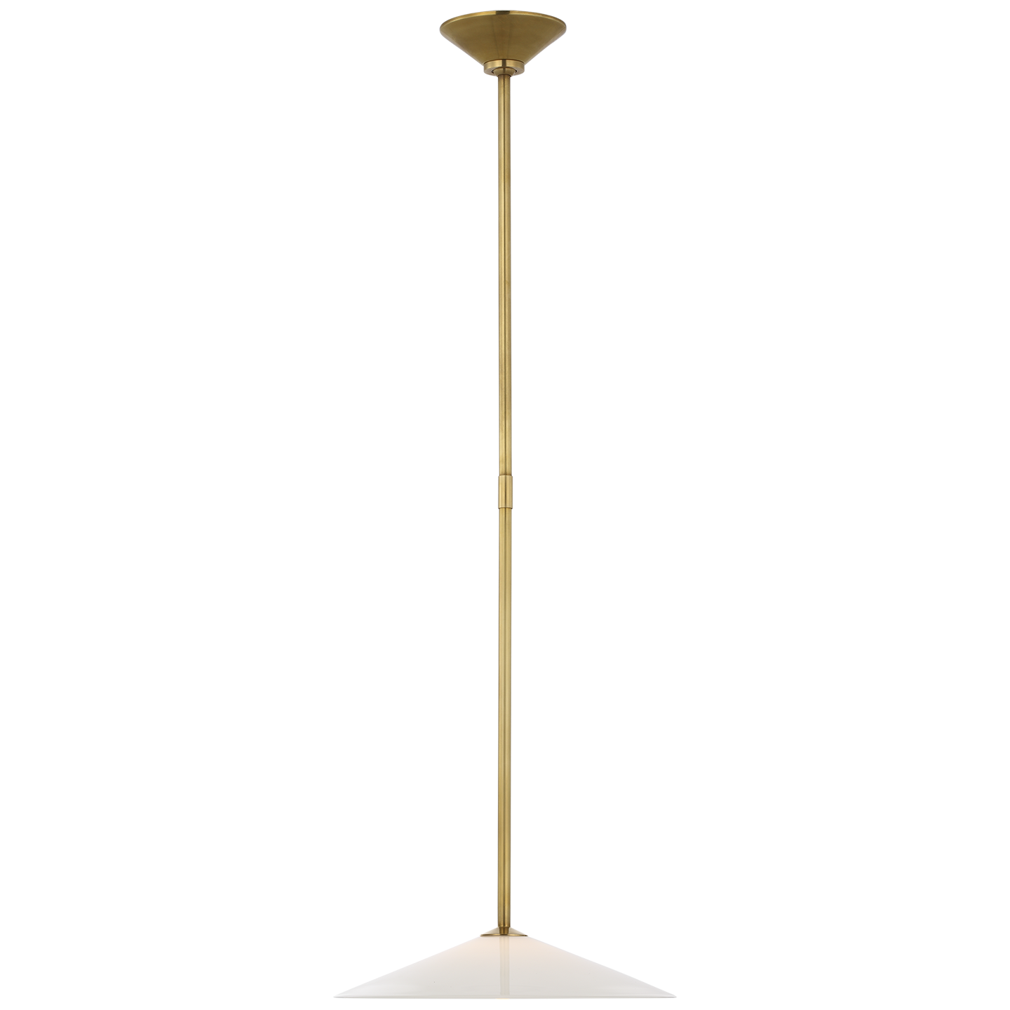 Ponce 13" Pendant | Hand-Rubbed Antique Brass | Milk White Glass