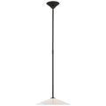 Ponce 13" Pendant | Modern Iron | Milk White Glass