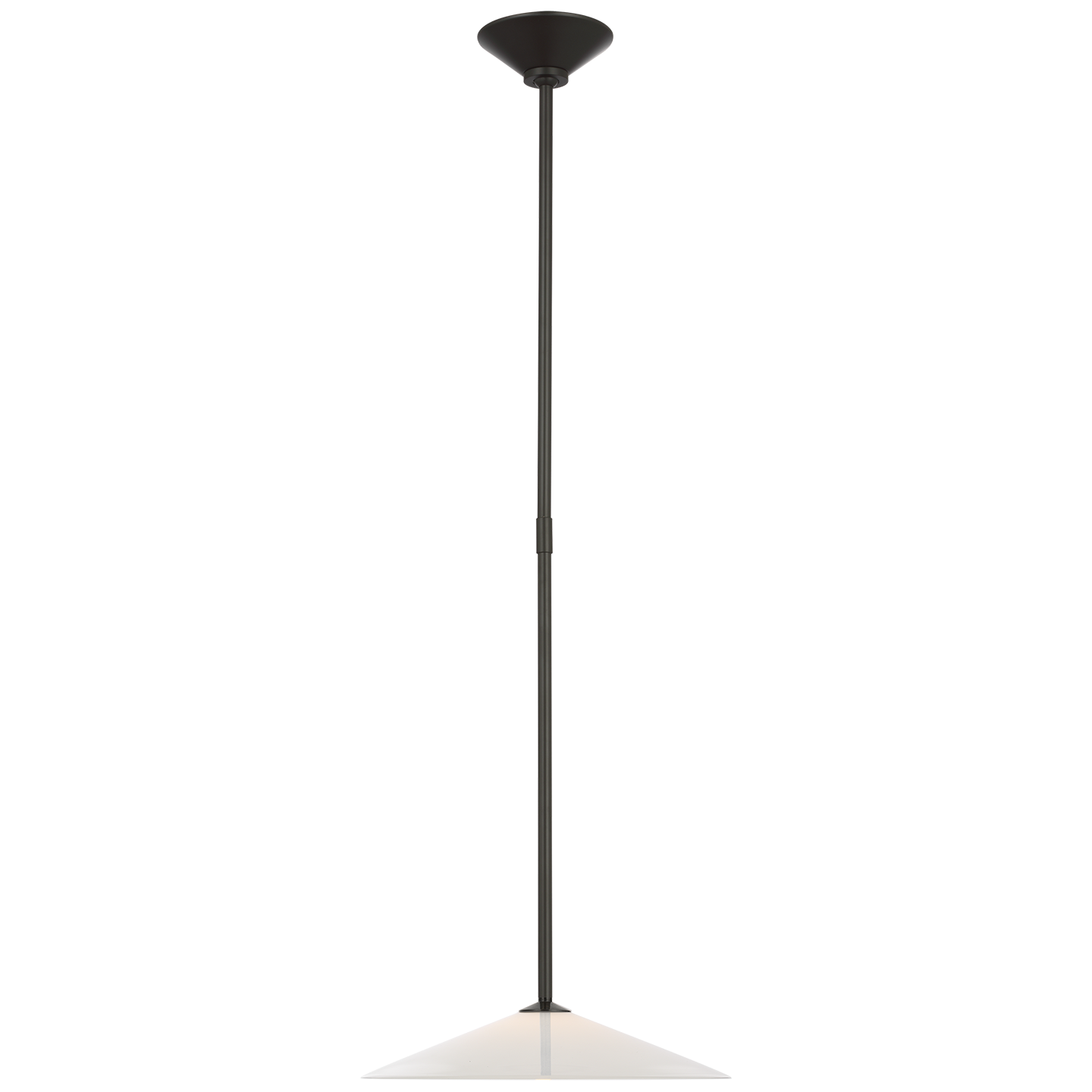 Ponce 13" Pendant | Modern Iron | Milk White Glass