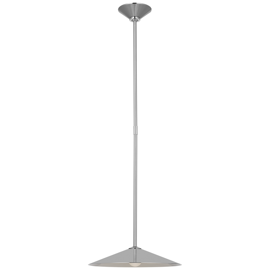 Ponce 13" Pendant | Polished Nickel | Polished Nickel Shade