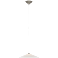 Ponce 13" Pendant | Polished Nickel | Milk White Glass