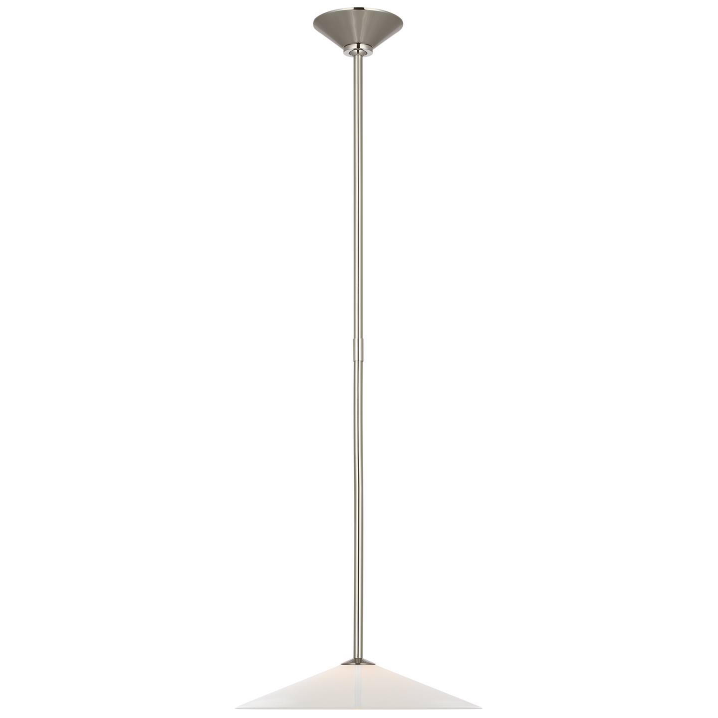 Ponce 13" Pendant | Polished Nickel | Milk White Glass