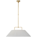Serrato 33" Hanging Shade | Hand-Rubbed Antique Brass | Silk Pleat Shade