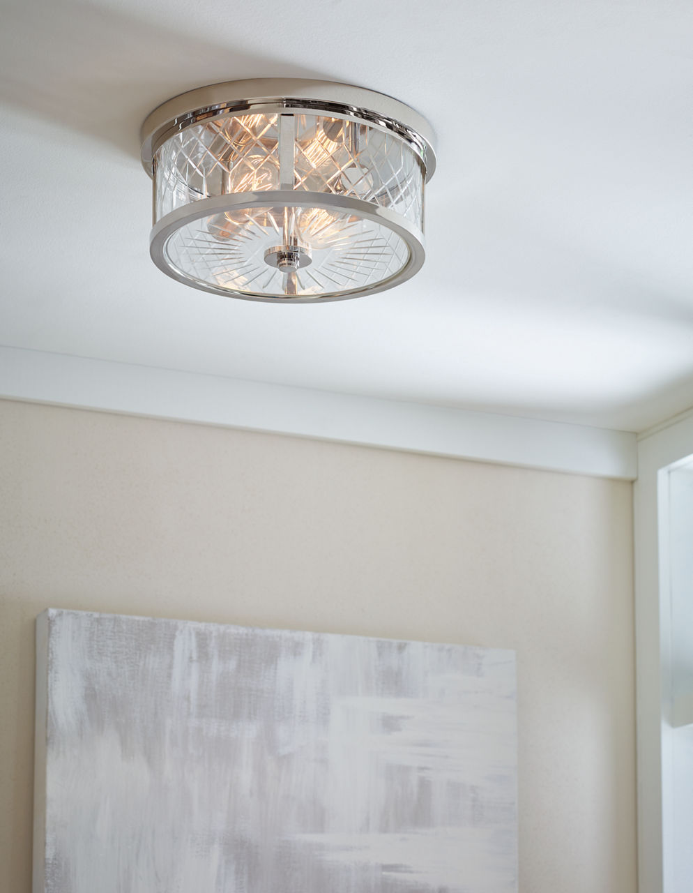 Alec Flush Mount Polished Nickel