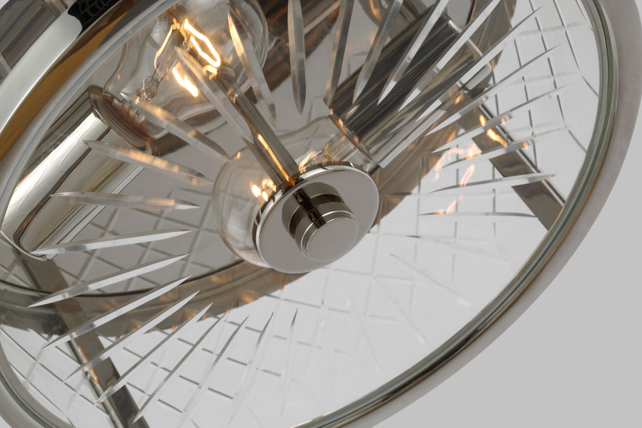 Alec Flush Mount Polished Nickel