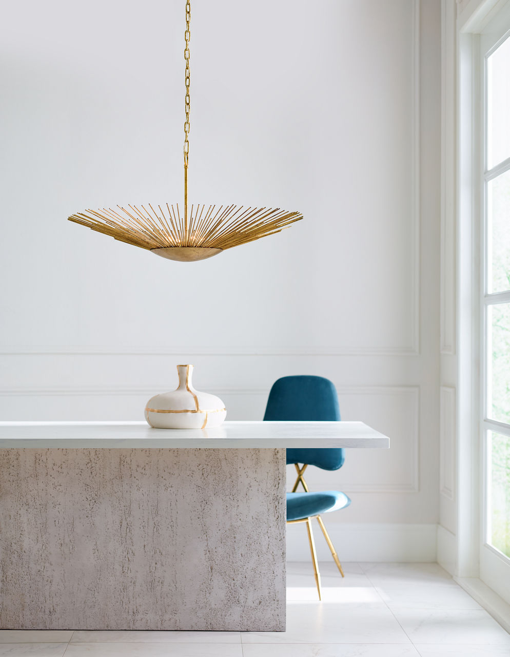 Helios Wide Pendant Antique Gild