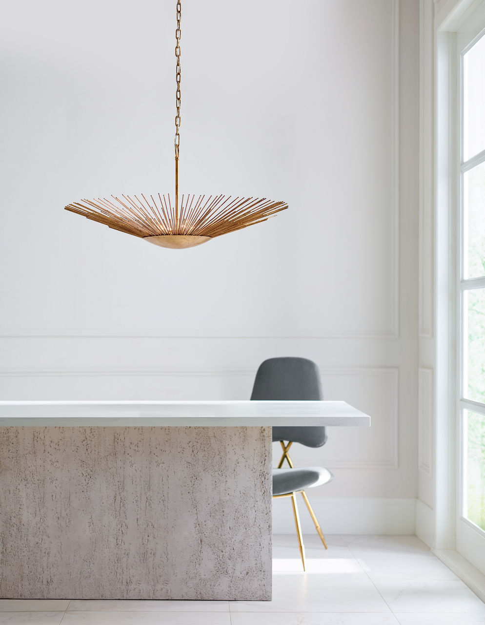 Helios Wide Pendant Antique Gild