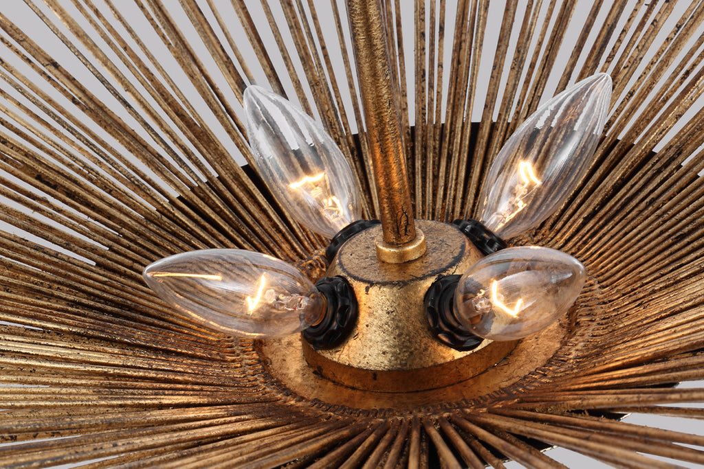 Helios Wide Pendant Antique Gild