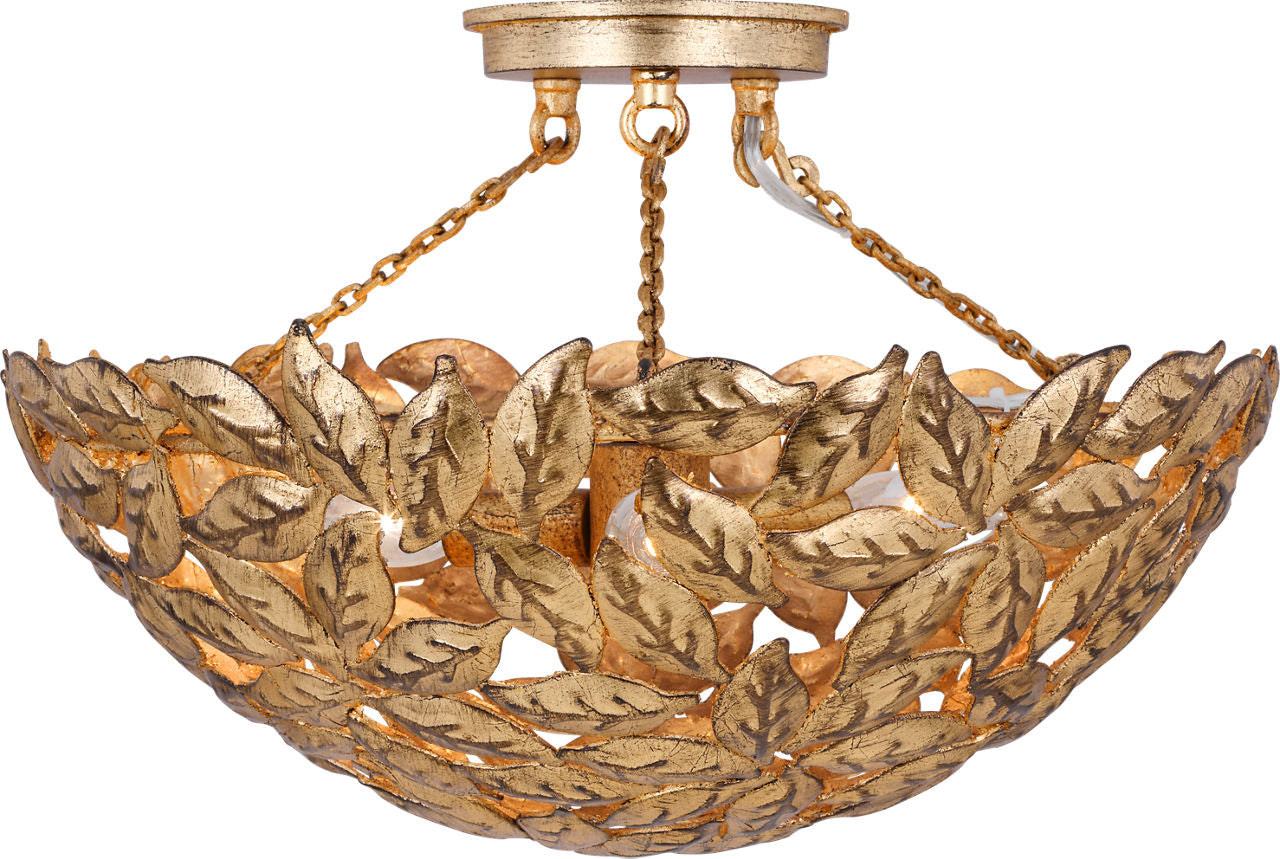 Kelan Semi Flush Mount Antique Gild