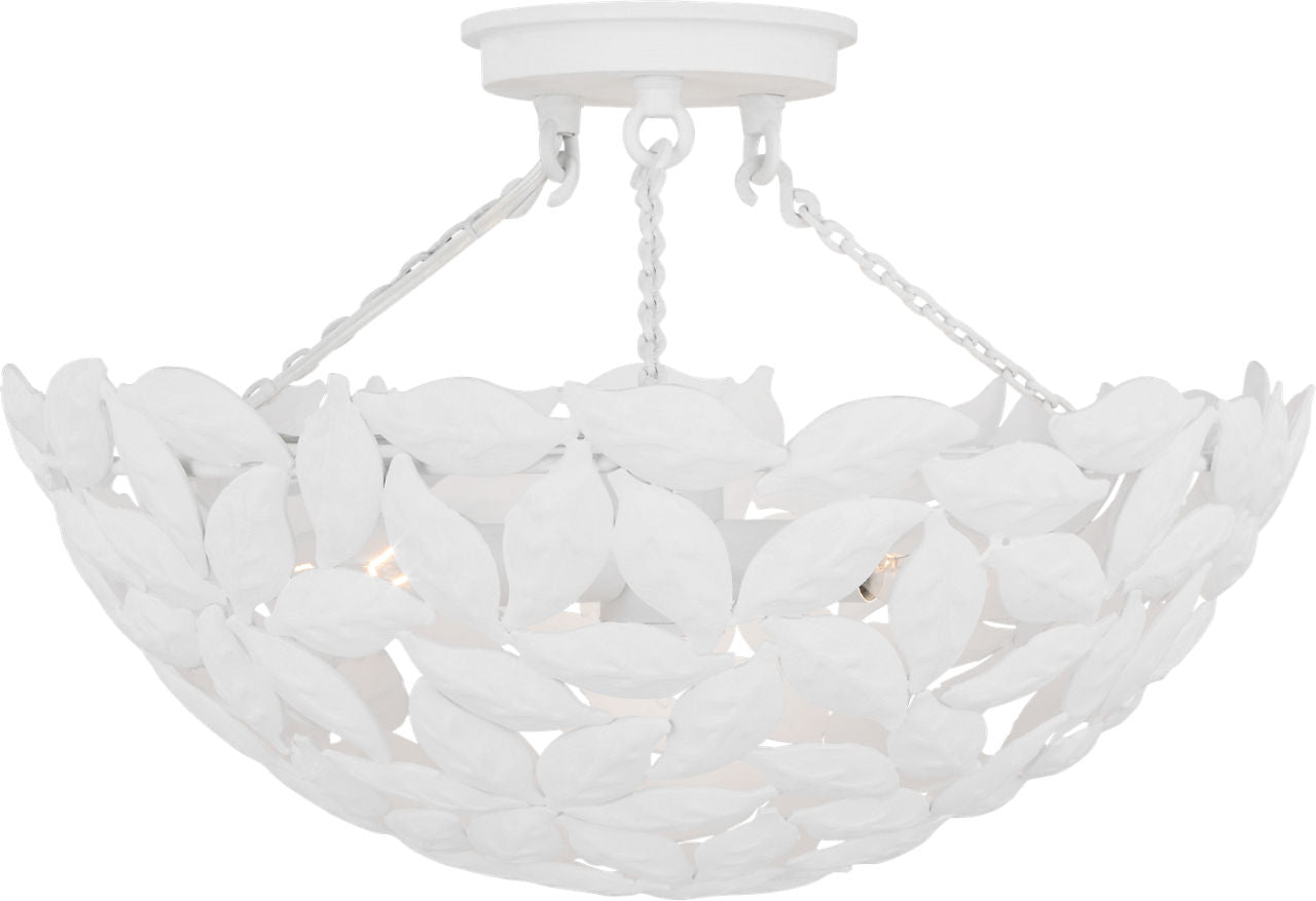 Kelan Semi Flush Mount Textured White