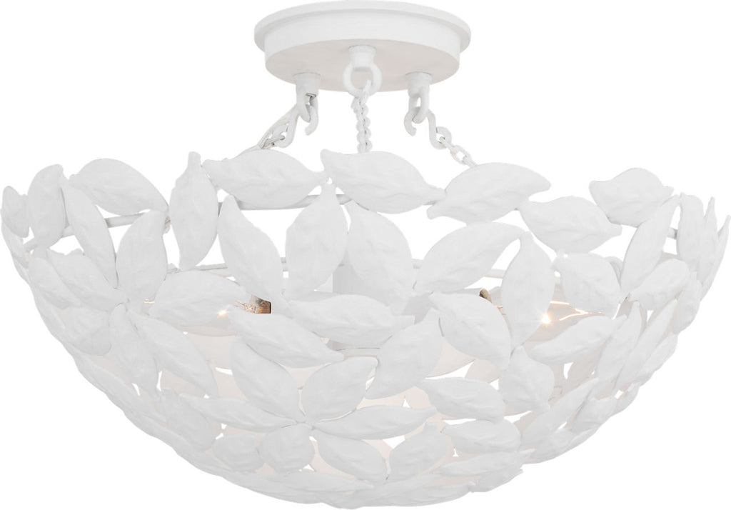 Kelan Semi Flush Mount Textured White