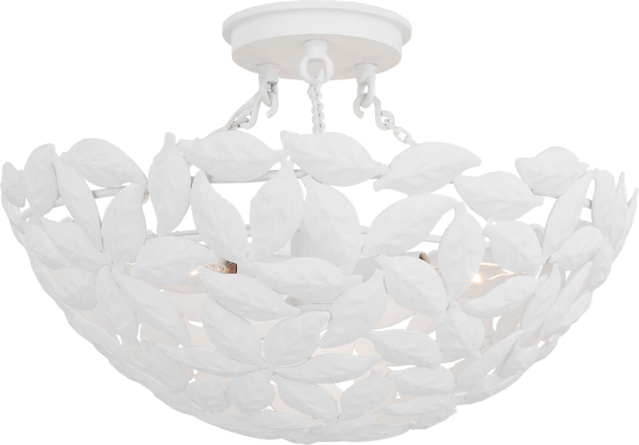 Kelan Semi Flush Mount Textured White