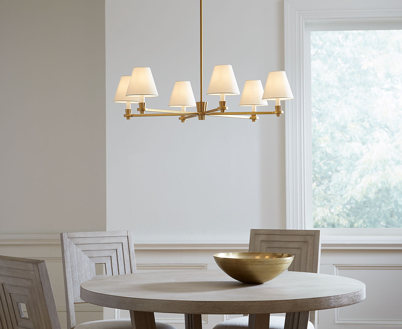 Paisley Large Chandelier Burnished Brass