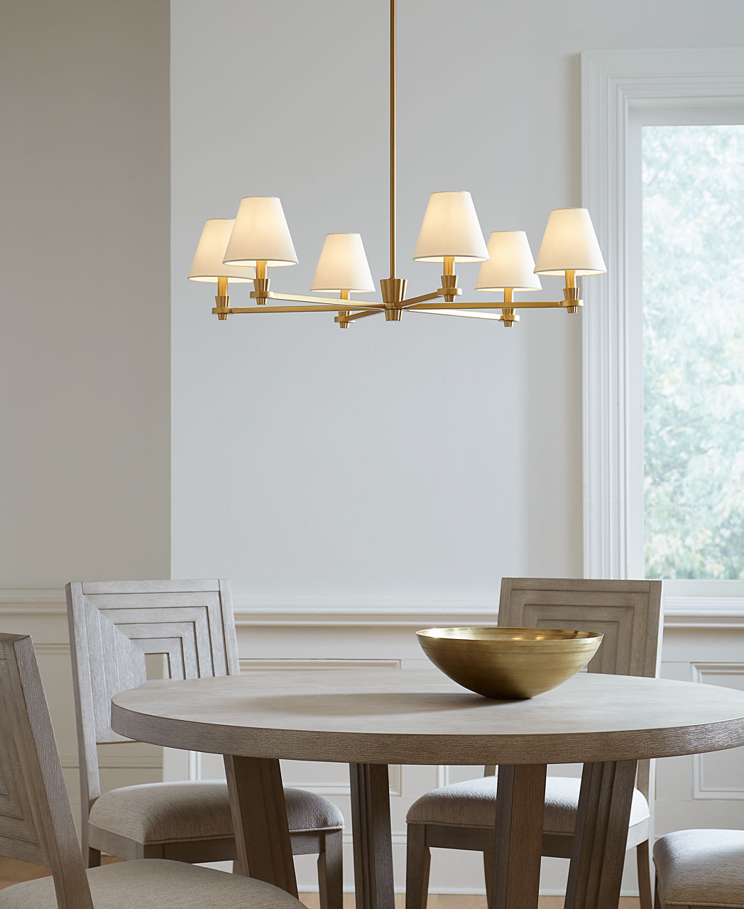 Paisley Large Chandelier Burnished Brass