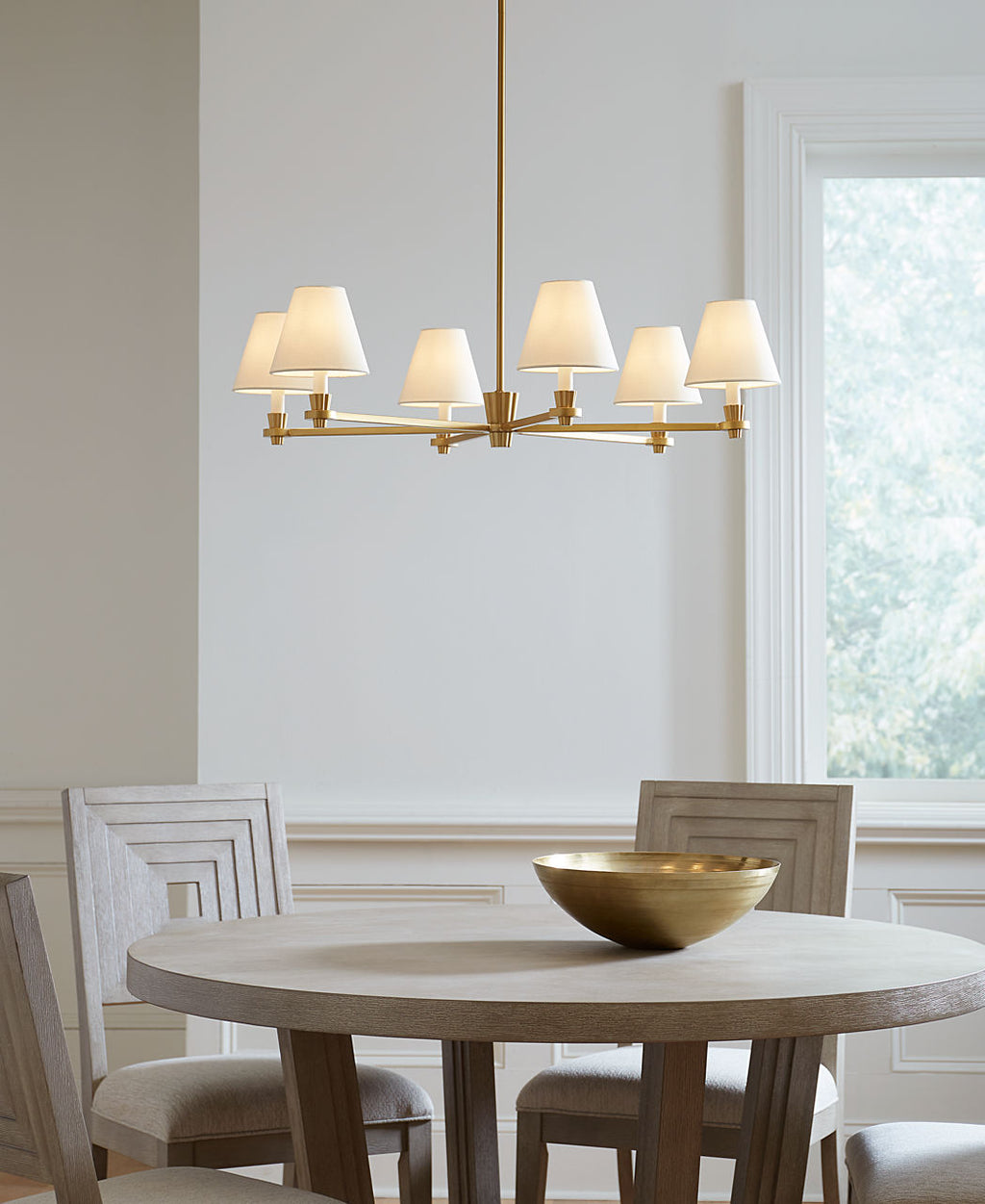Paisley Large Chandelier Burnished Brass
