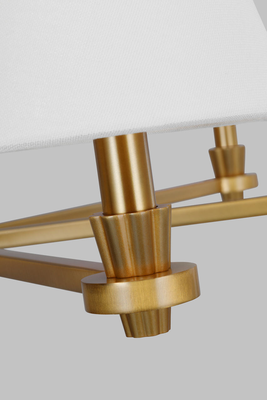 Paisley Large Chandelier Burnished Brass