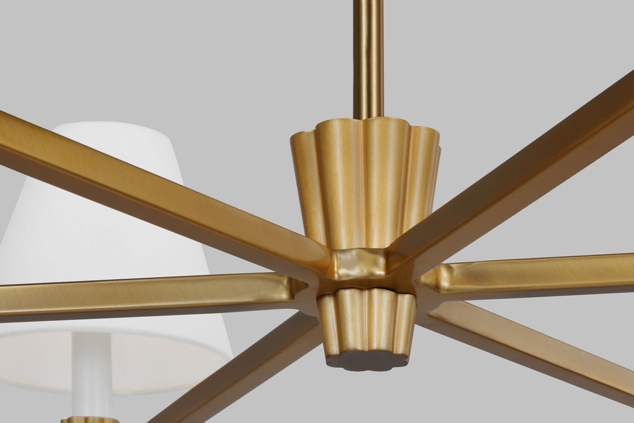 Paisley Large Chandelier Burnished Brass
