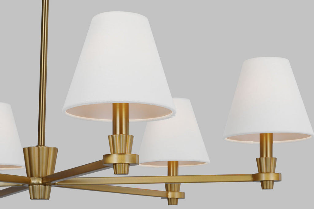 Paisley Large Chandelier Burnished Brass