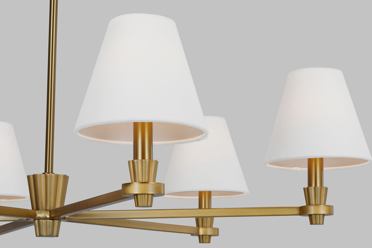 Paisley Large Chandelier Burnished Brass