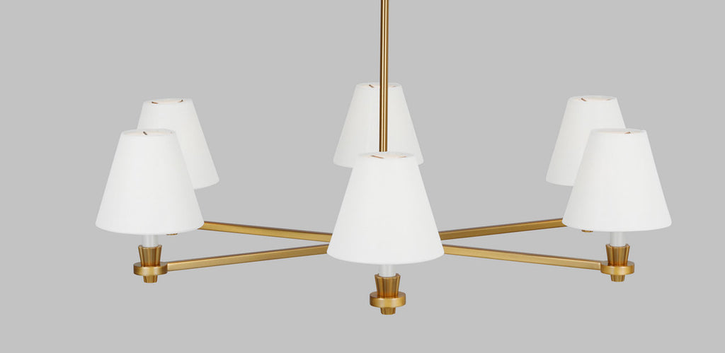 Paisley Large Chandelier Burnished Brass