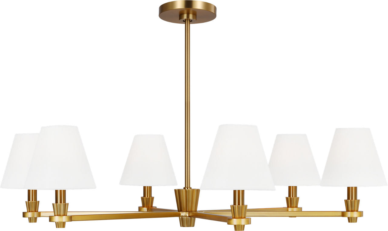 Paisley Large Chandelier Burnished Brass