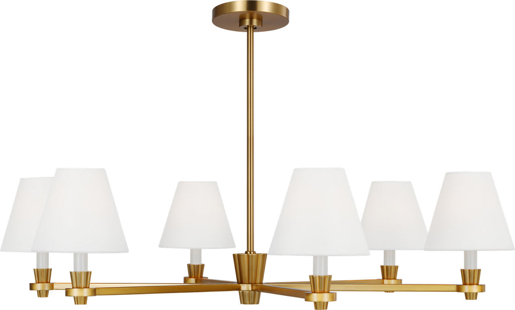 Paisley Large Chandelier Burnished Brass