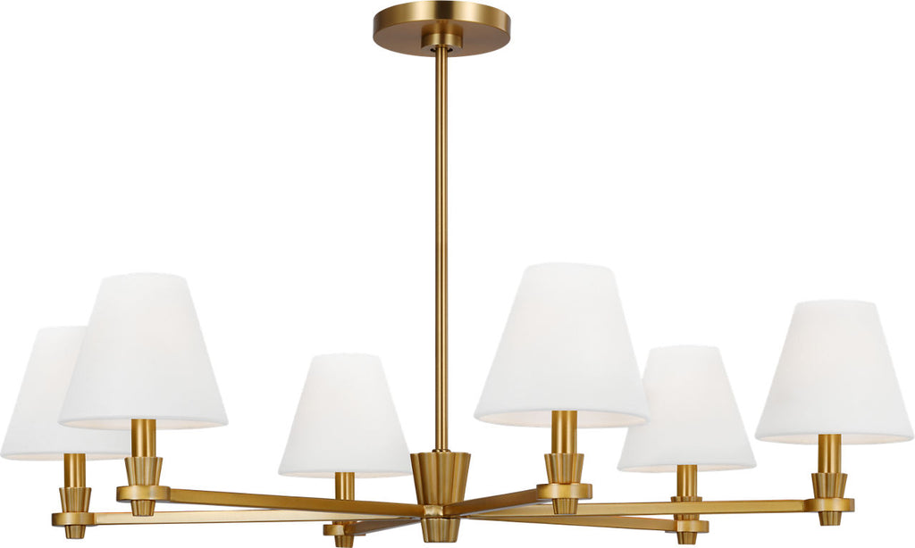 Paisley Large Chandelier Burnished Brass