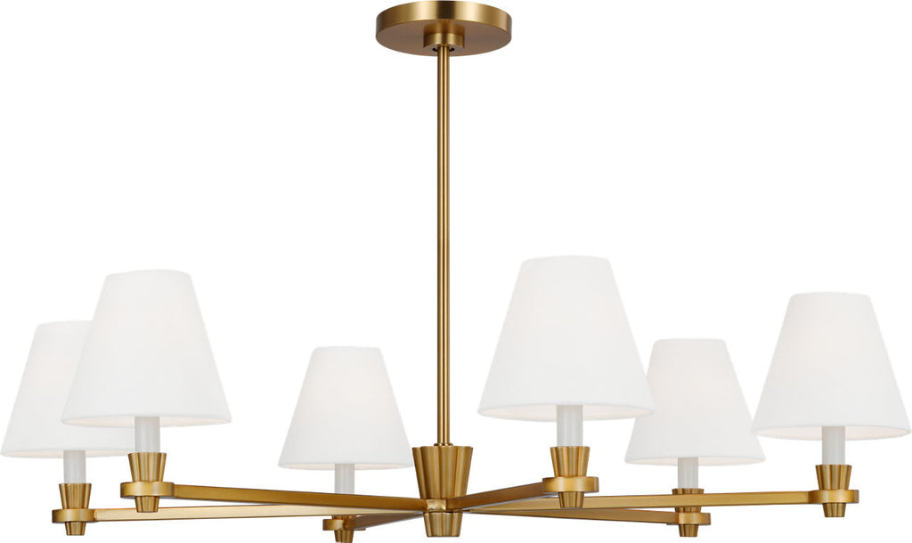 Paisley Large Chandelier Burnished Brass