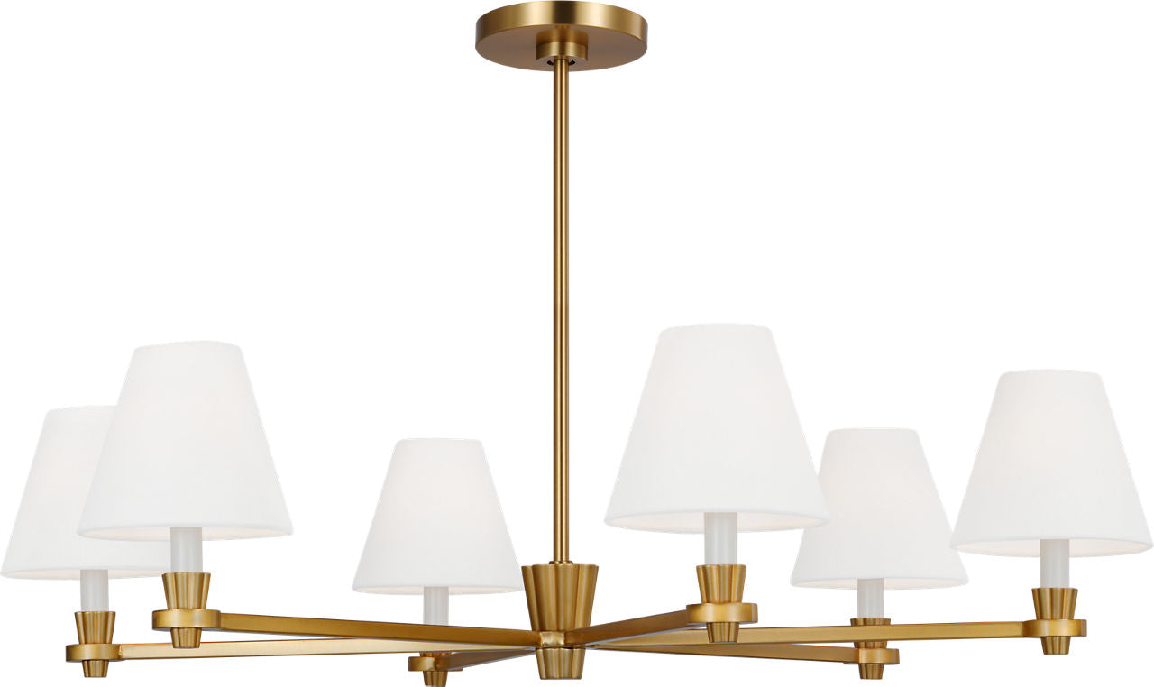 Paisley Large Chandelier Burnished Brass
