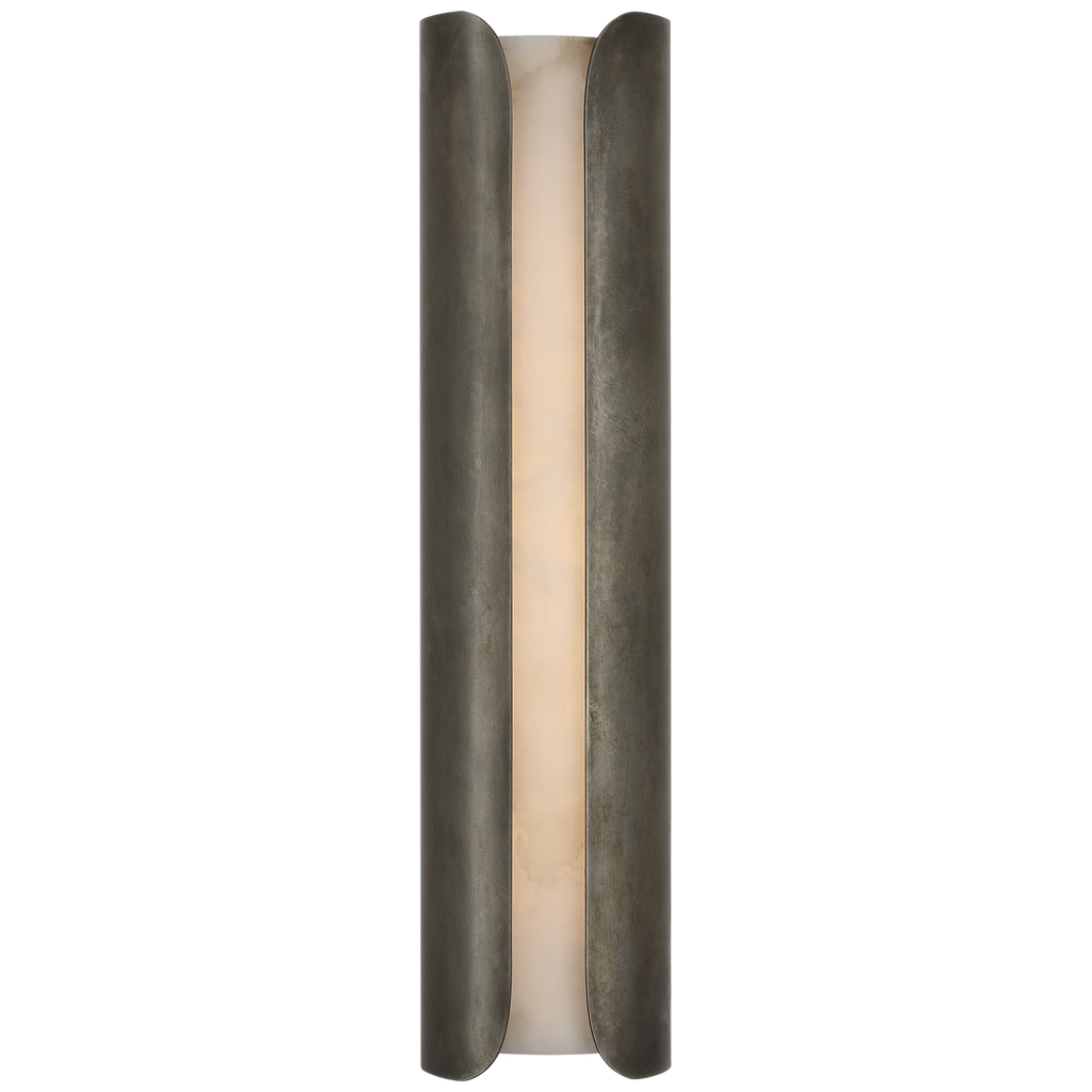 Armise 29" Sconce | Mottled Pewter | Alabaster