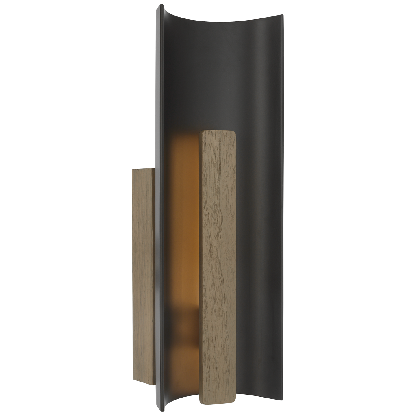 Remi 18" Sconce | Matte Carbon and Warm Walnut