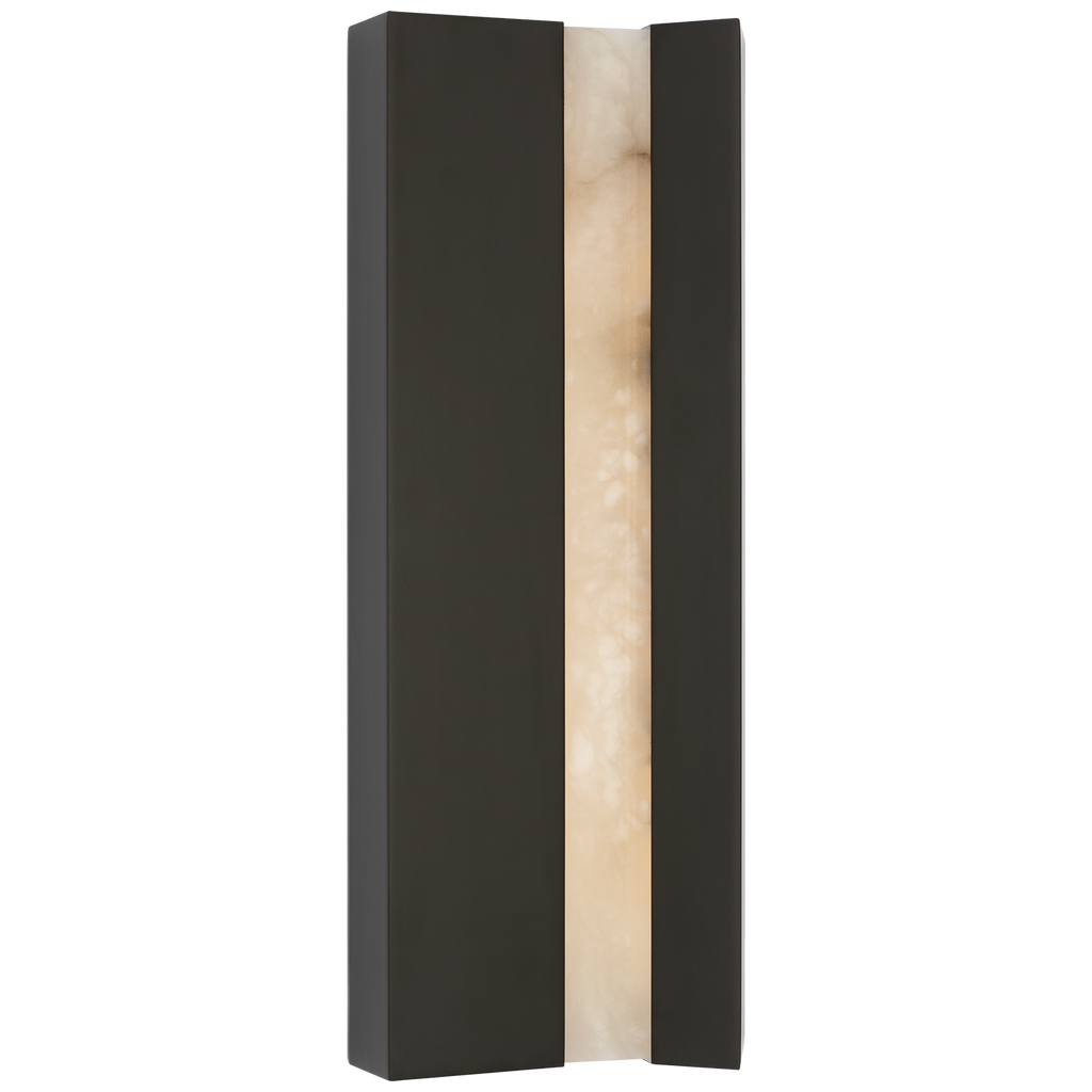 Austera 20" Sconce | Matte Carbon | Alabaster