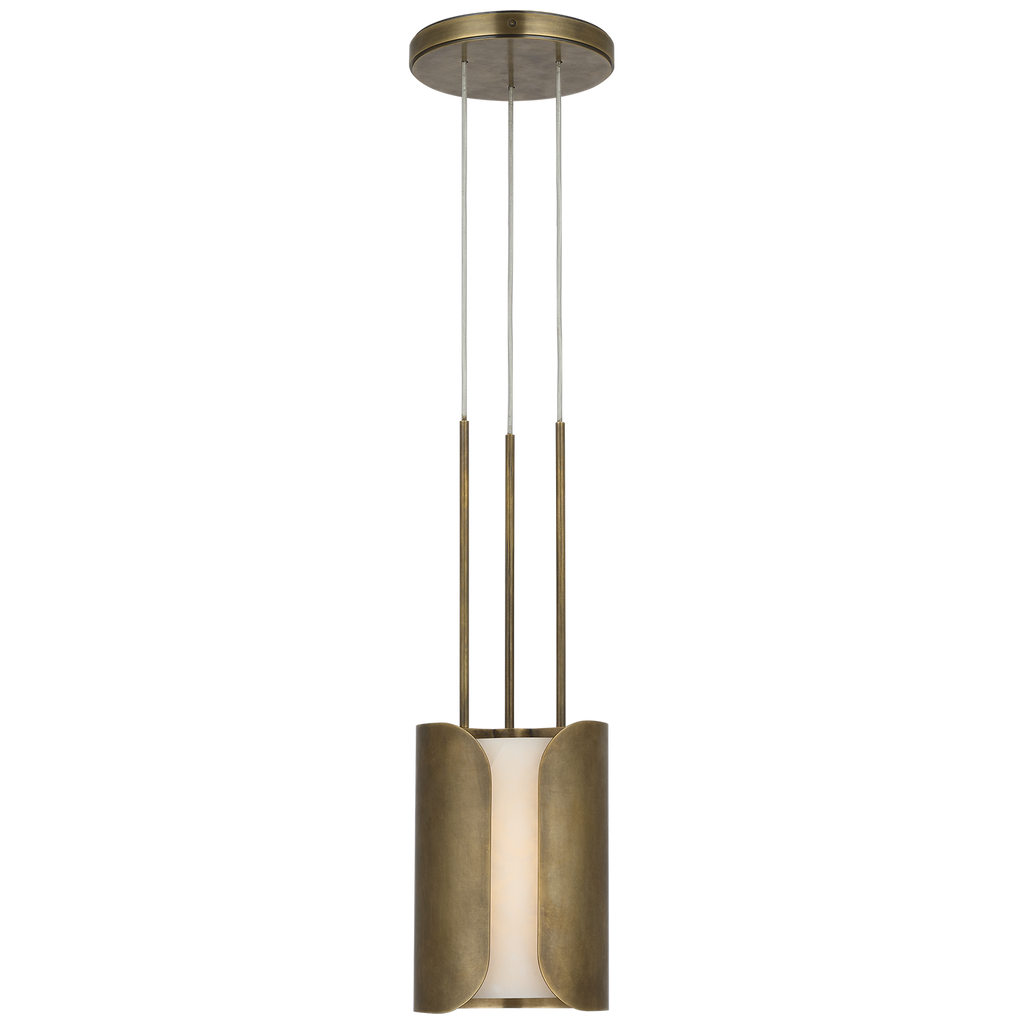 Armise 8" Pendant | Mottled Brass | Alabaster