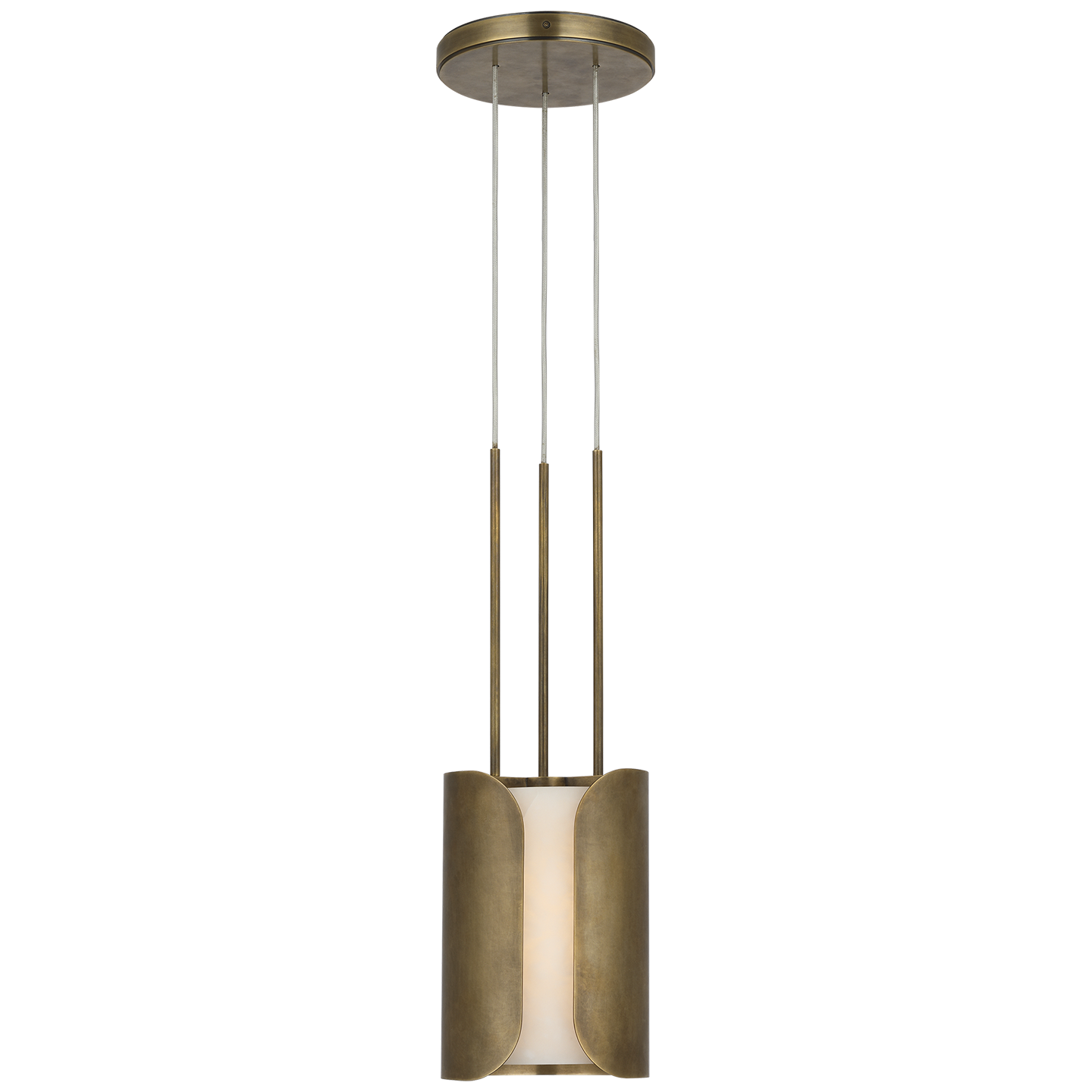 Armise 8" Pendant | Mottled Brass | Alabaster