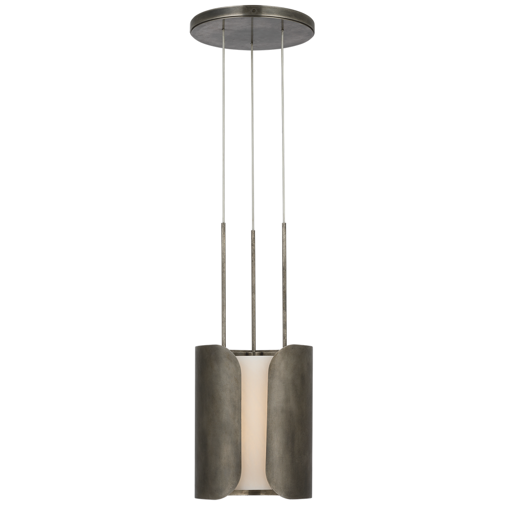 Armise 11" Pendant | Mottled Pewter | Alabaster