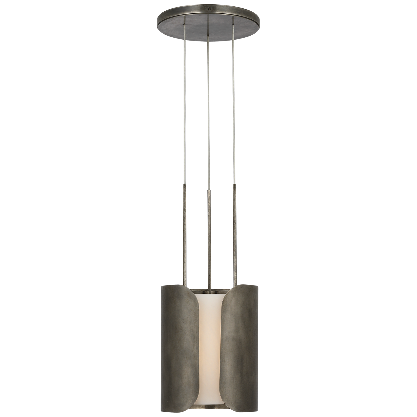 Armise 11" Pendant | Mottled Pewter | Alabaster