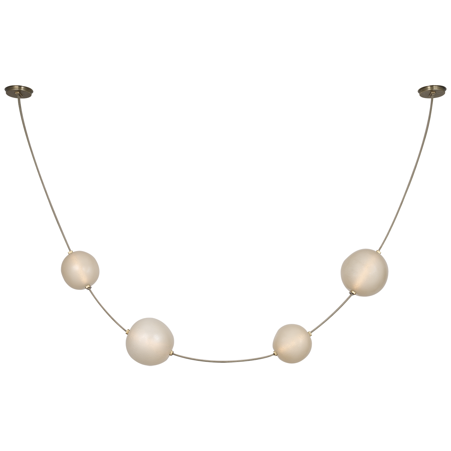 Dune Belted Light | Ash Suede and Mottled Brass | Fizzy Nude Glass