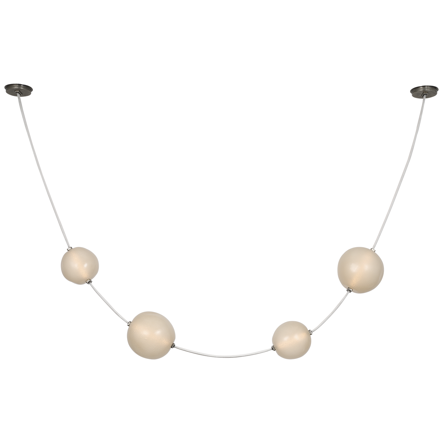 Dune Belted Light | Bone Suede and Mottled Pewter | Fizzy Nude Glass