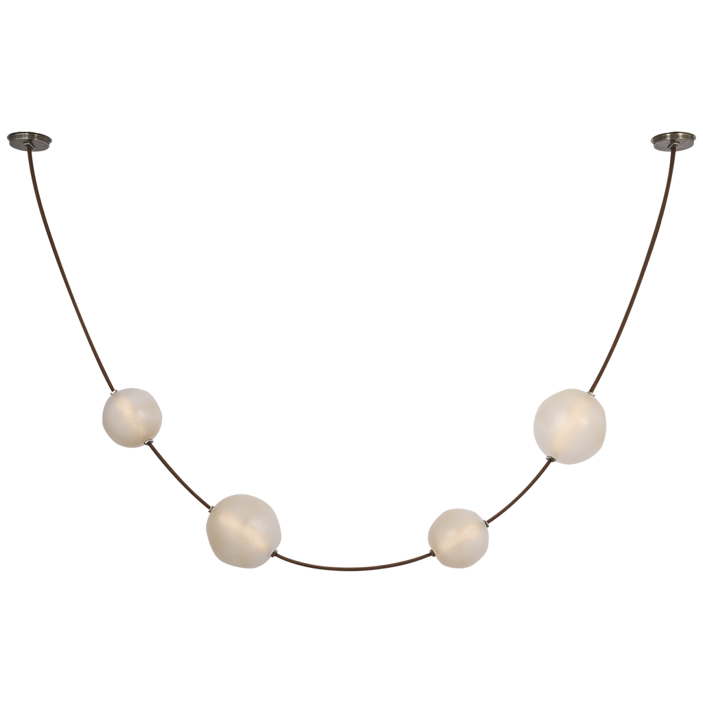 Dune Belted Light | Russet Suede and Mottled Pewter | Fizzy Nude Glass