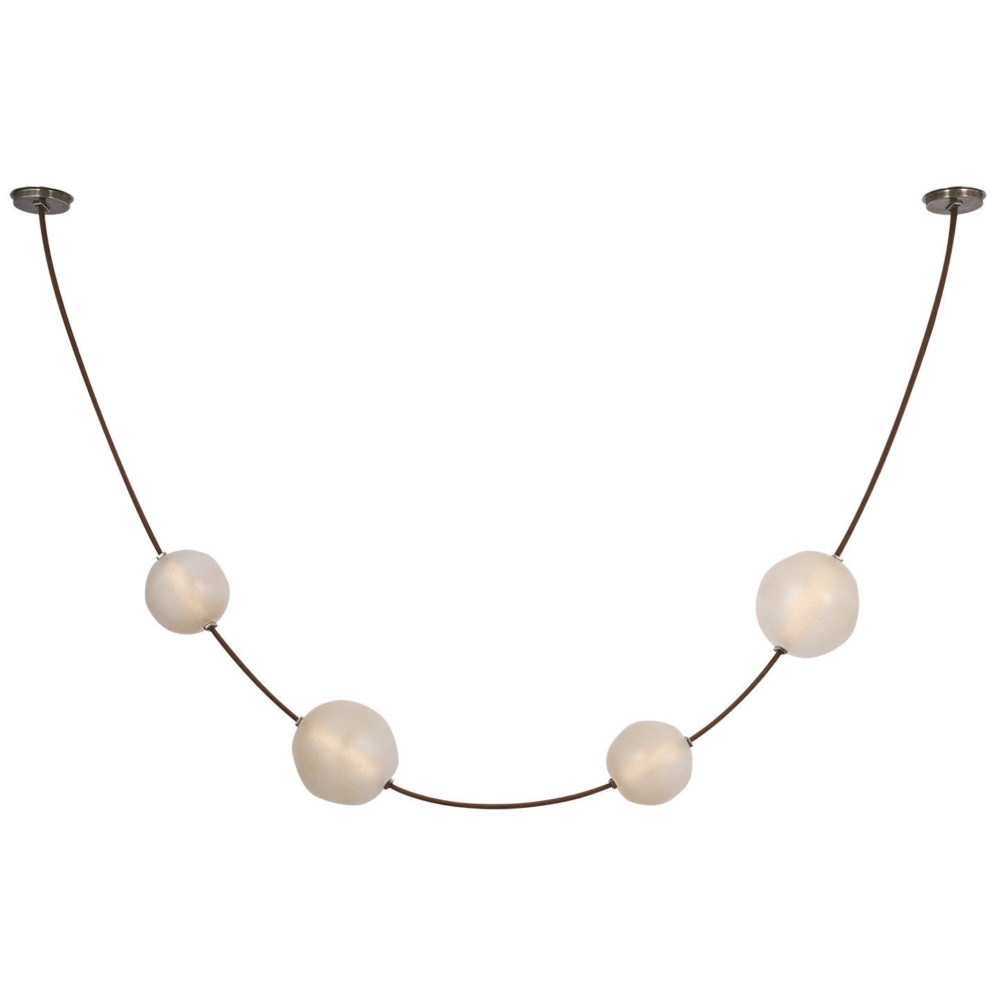 Dune Belted Light | Russet Suede and Mottled Pewter | Fizzy Nude Glass