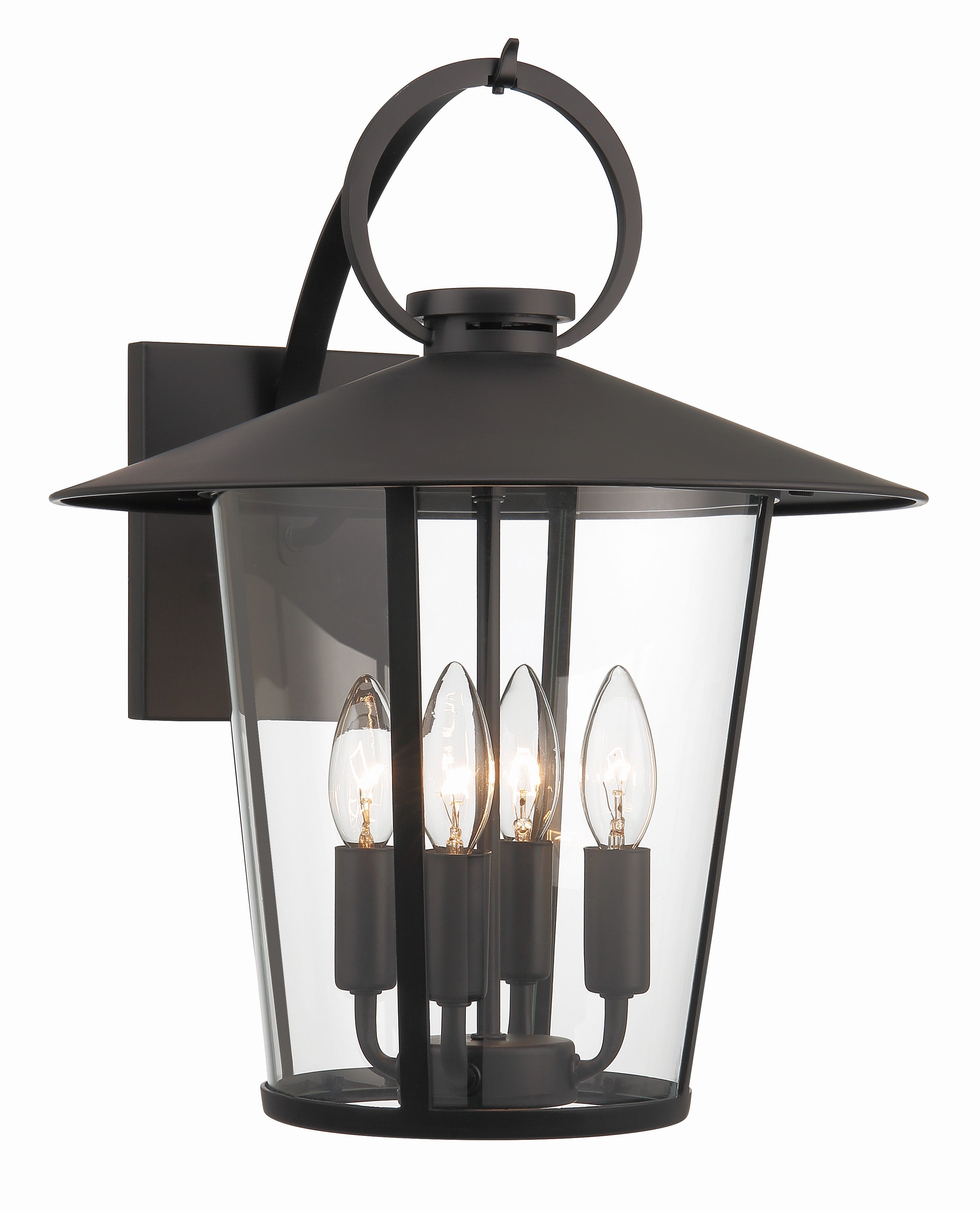 Andover 14'' Matte Black Outdoor Sconce