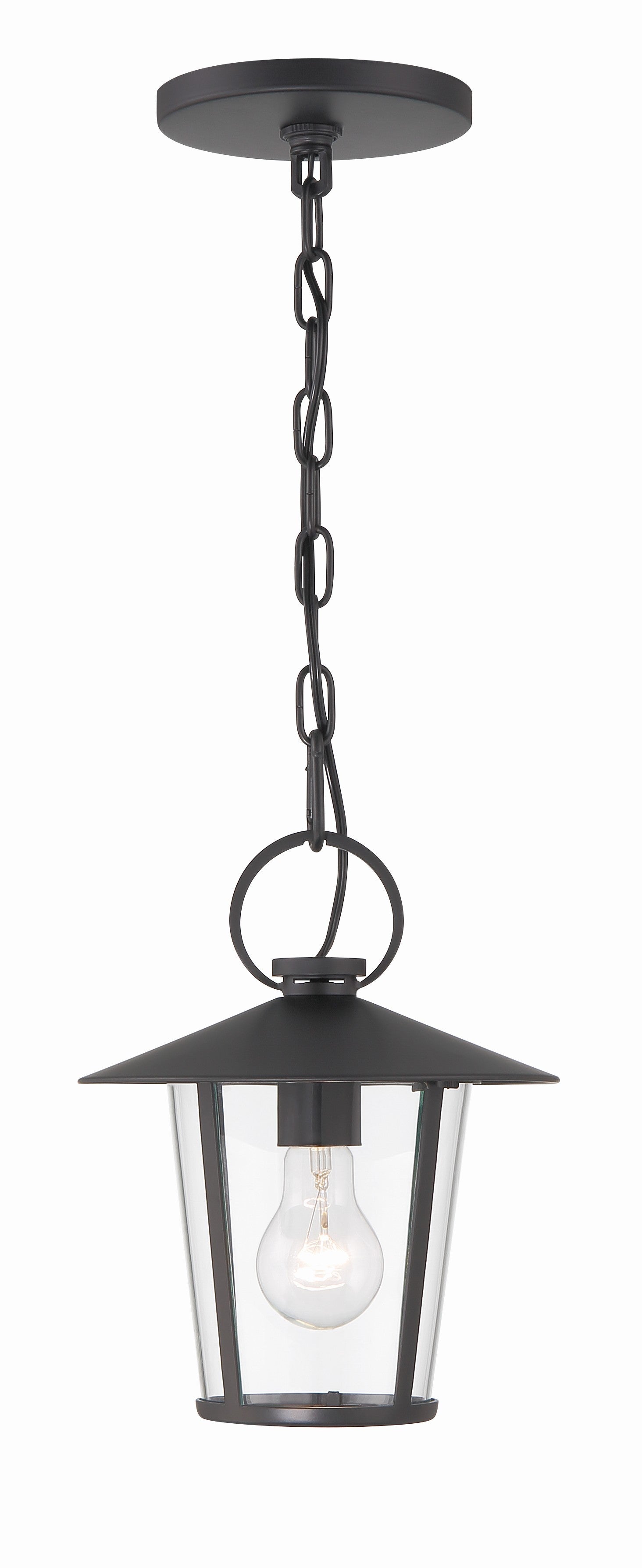 Andover 9'' Matte Black Outdoor Pendant
